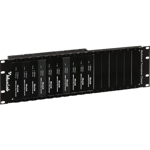 MuxLab 16-Port Rackmount Transceiver Chassis