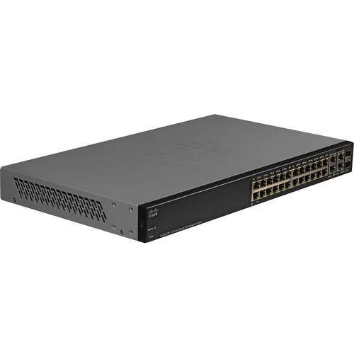 MuxLab Cisco SG300-28P 28-Port Gigabit PoE Managed Switch for Video over IP Solution