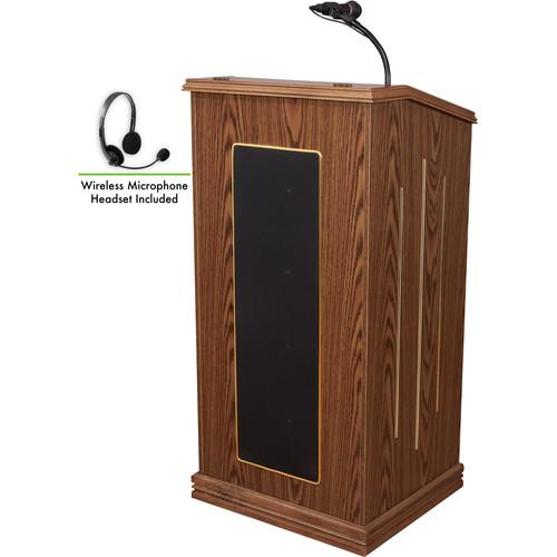 Oklahoma Sound 711 Prestige Lectern with LWM-7 Headset Wireless Microphone