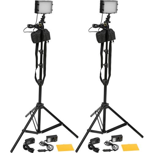 Bescor Field Pro FP-180K Bi-Color LED 2-Light AC DC Battery Kit