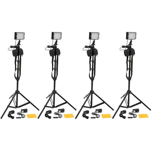 Bescor Field Pro FP-180K Bi-Color LED 4-Light AC DC Battery Kit