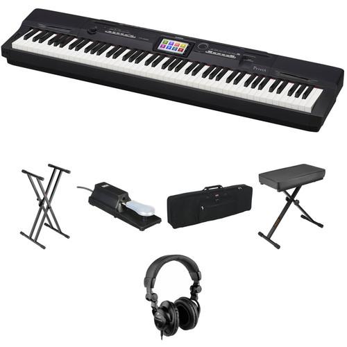 Casio PX-360 Portable Digital Piano Essentials Bundle