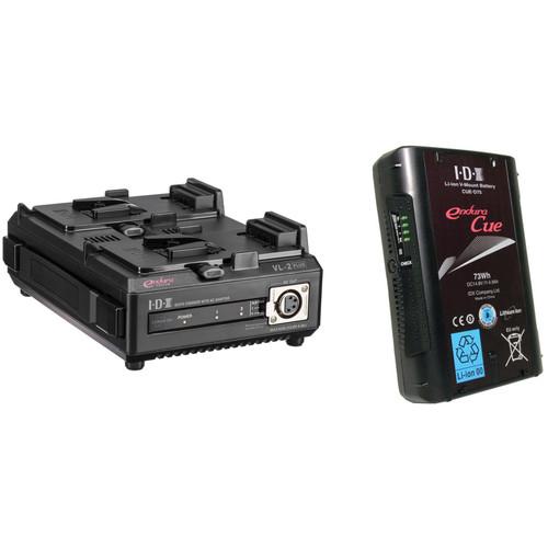 IDX System Technology CUE D-75 Li-Ion V-Mount Battery with VL-2 Dual Sequential Charger Kit