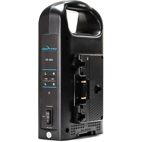 IndiPRO Tools Gold Mount Dual Battery Charger with XLR Output