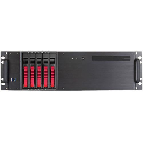 iStarUSA D-350HB-T 3 RU Compact 5 x 3.5" Bay Hotswap microATX Rackmount Chassis