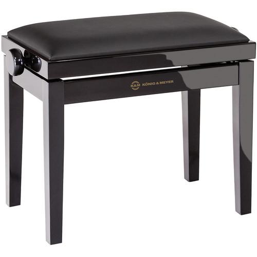 K&M 13911 Piano Bench with Gloss Finish & Imitation Leather Seat