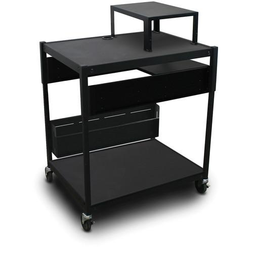 Marvel Spartan Series Adjustable Cart with 1 Pull-Out Side Shelf and Expansion Shelf