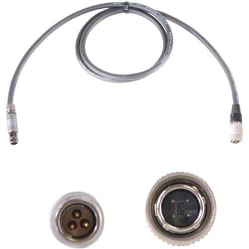 Nebtek 3-Pin Fischer Male to 4-Pin Hirose Male from ARRI3 to Pix240 Power Cable