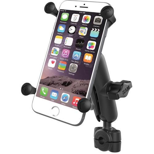 RAM MOUNTS Torque Mini Rail Base Kit with 1" Ball, Standard Arm, & X-Grip Cradle for Large Phone