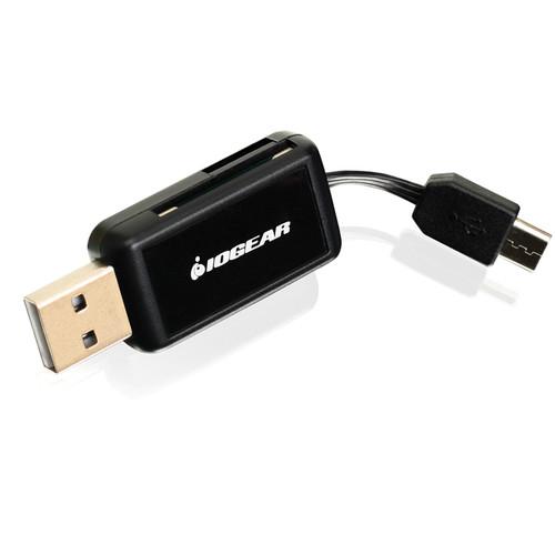 IOGEAR GoFor2 USB On-the-Go Card Reader for PC Mac & Mobile Devices