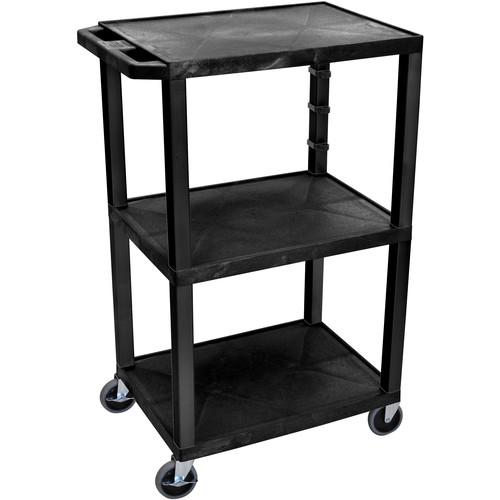 Luxor 42" A V Cart with 3 Shelves