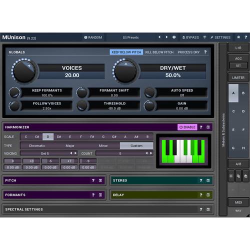 MeldaProduction MUnison Doubler, Unison, Smart Harmonizer Plug-In