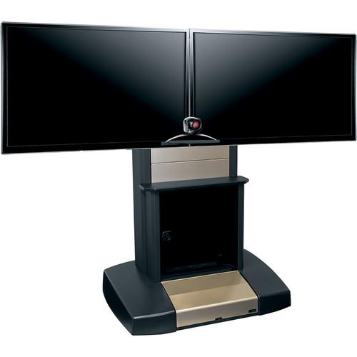 Middle Atlantic Mobile Videoconferencing Presentation Cart with Dual Capacity for 42-55" Displays