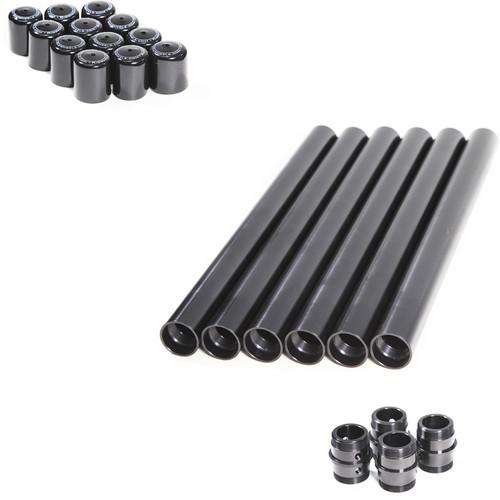 RigWheels PortaRail Precision Collapsible Speed Rail Kit with Six 19" Sections & Four Connectors