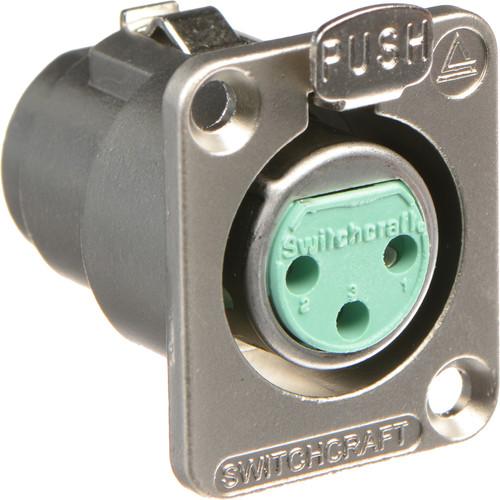 Switchcraft DE Series 3-Pin XLR Female Panel Mount Connector