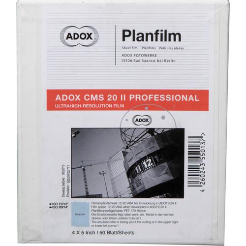 Adox CMS 20 II Professional 4 x 5" Black and White Negative Film