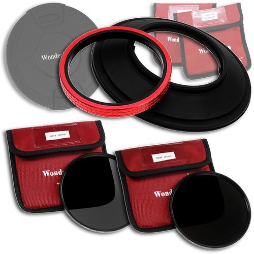 FotodioX WonderPana 145 Core Unit Kit for Canon 14mm Lens with 145mm Solid Neutral Density 1.2 and 145mm Solid Neutral Density 1.5 Filters