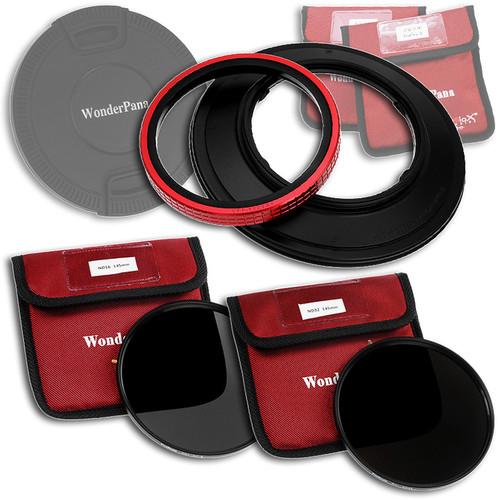 FotodioX WonderPana 145 Core Unit Kit for Sigma 12-24mm Lens with 145mm Solid Neutral Density 1.2 and 145mm Solid Neutral Density 1.5 Filters