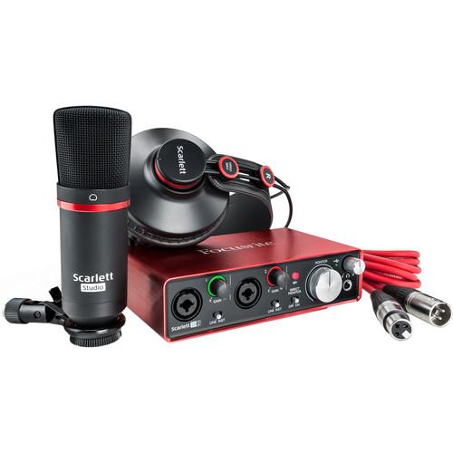Focusrite Scarlett Studio 2i2 - Complete Recording Package for Musicians