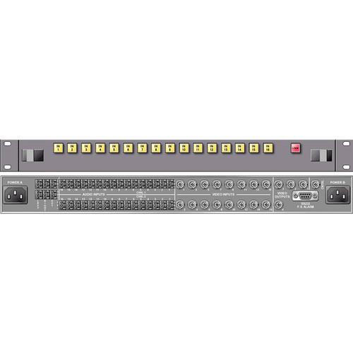 Link Electronics 16 x 1 Analog Video Routing Switcher with Stereo Audio