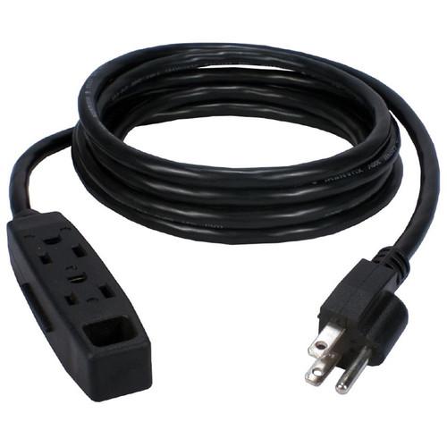 QVS 3-Outlet 3-Prong Power Extension Cord