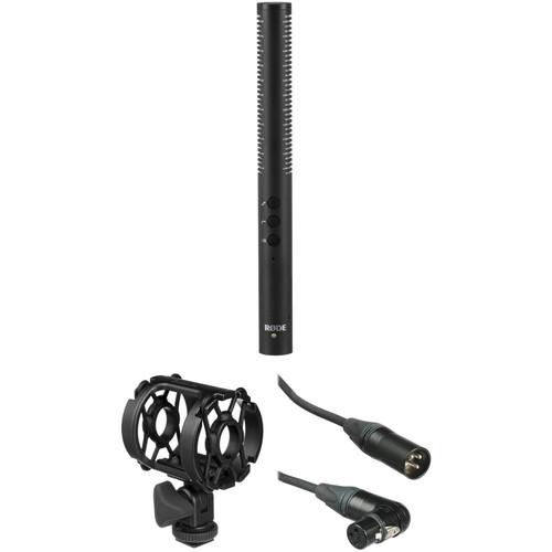 Rode NTG4 Shotgun Microphone with Shockmount and XLR-3M to Angled XLR-3F Cable Cable Kit