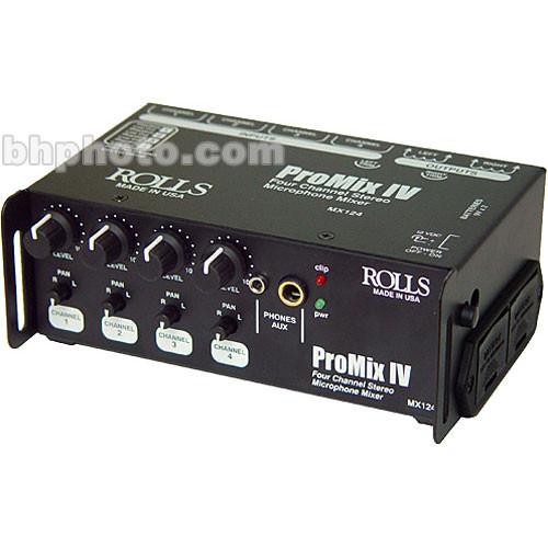 Rolls MX124 Portable 4-Channel Stereo Mixer