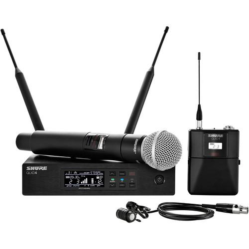 Shure QLXD124 85 Handheld and Lavalier Combo Wireless Mic System