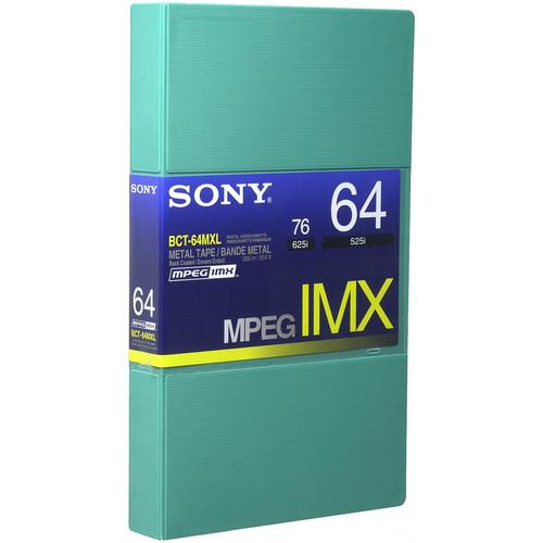 Sony BCT64MXL MPEG IMX Video Cassette, Large