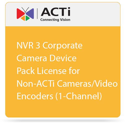 ACTi NVR 3 Corporate Camera Device Pack License for Non-ACTi Cameras Video Encoders