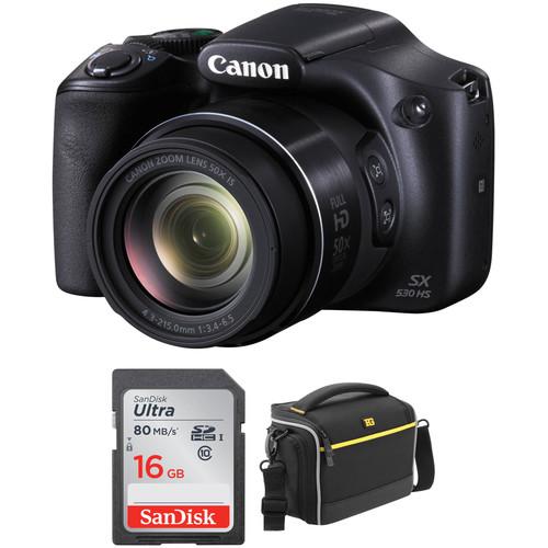 Canon PowerShot SX530 HS Digital Camera with Accessories Kit