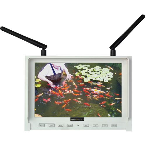 Delvcam DELV-DUALFPV-7PL 7" 1280 x 800 IPS FPV Monitor with Dual 5.8GHz Wireless Receiver with Built-In Battery