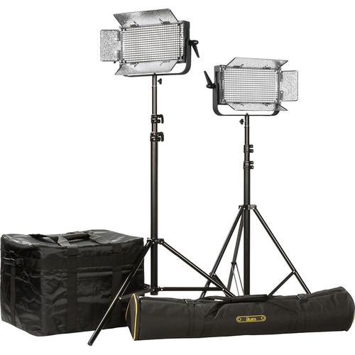 ikan ID500 LED Plus 2-Light Kit with Yokes & AB Battery Plates