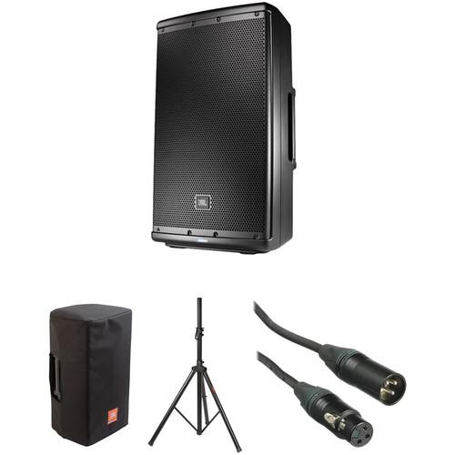 JBL EON612 Powered Speaker Kit with Cover, Stand, and Cable