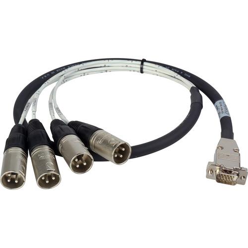 Laird Digital Cinema Premium HD15 to XLR Male Analog Audio I O Breakout Cable for Ensemble Designs BrightEye 16 24