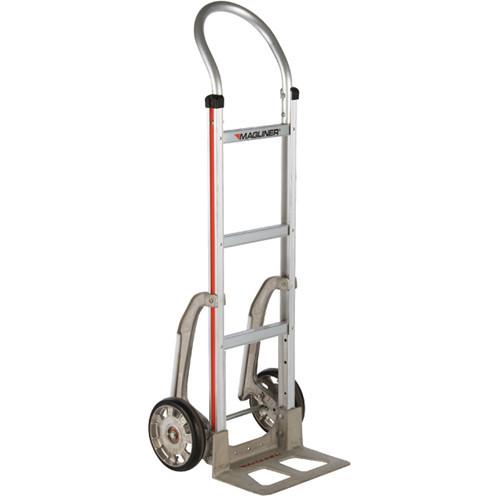 Magliner HMA111AA15 Straight-Back Hand Truck with 8" Mold-On Rubber Wheels and Stair Climbers