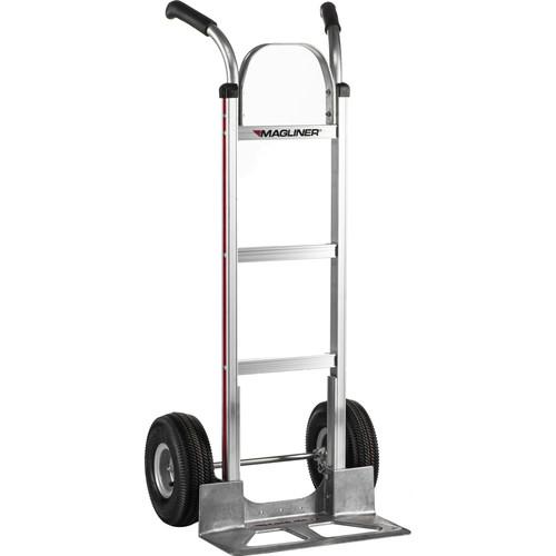 Magliner HMA116UA4 Straight-Back Hand Truck with 10" 4-Ply Pneumatic Wheels and Double-Grip Handle