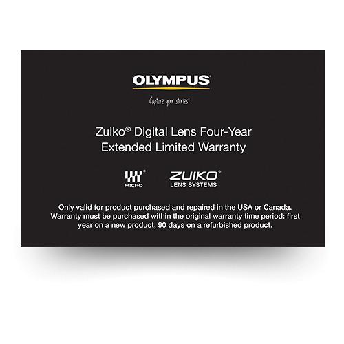 Olympus Zuiko Digital Lens 4-Year Extended Limited Warranty