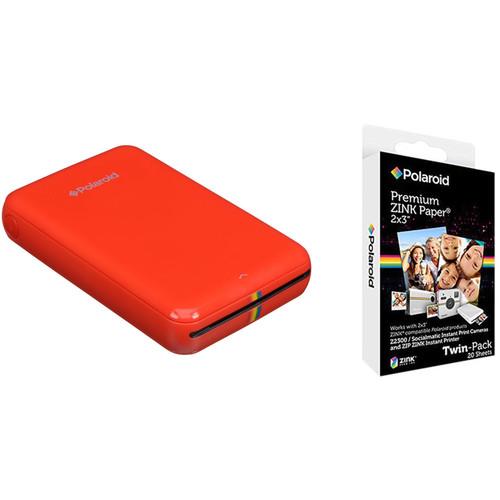 Polaroid ZIP Mobile Printer Kit with 20 Sheets of Photo Paper