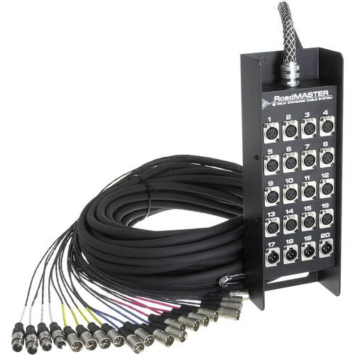Pro Co Sound RoadMaster Series Snake 20 Channel Stagebox to Fanout Cable - 100