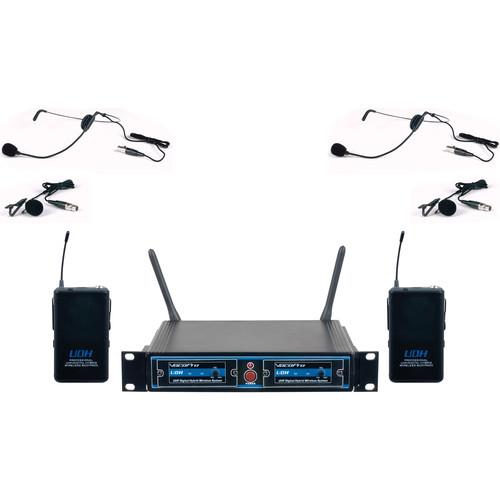 VocoPro UDH-Dual-B UHF Digital Hybrid Wireless Microphone System