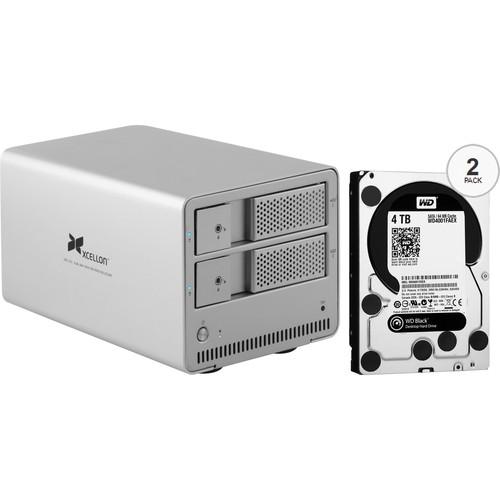 Xcellon DRD-101 8TB Dual-Bay Enclosure Kit with Drives