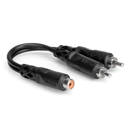 Hosa Technology RCA Female to 2 RCA Male Y-Cable - 6"