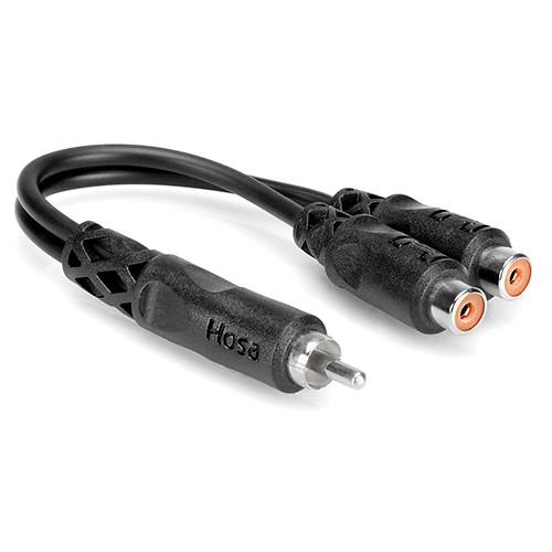 Hosa Technology RCA Male to 2 RCA Female Y-Cable - 6"