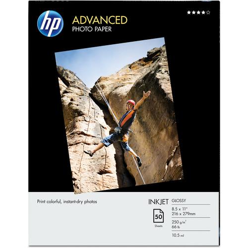 HP Advanced Inkjet Photo Paper Glossy 8.5x11" - 50 Sheets
