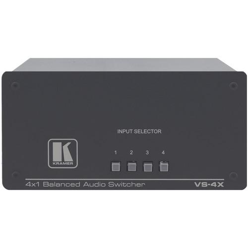 Kramer VS-4X 4x1 Balanced Stereo Audio Switcher