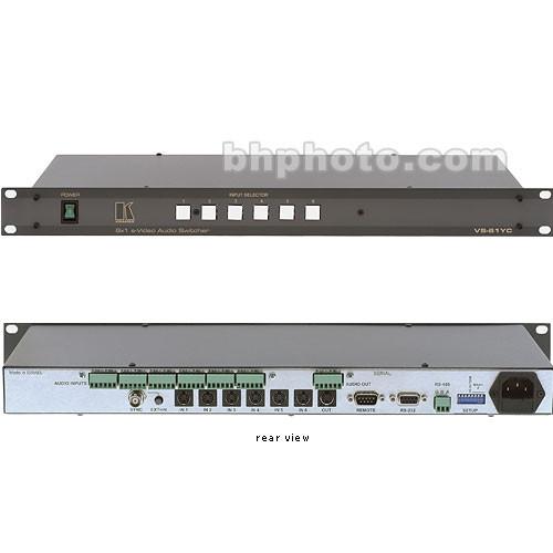 Kramer VS-61YC 6x1 Y C & Balanced Audio Vertical Interval Switcher, 4-Pin, Terminal Blocks, RS-232 485, Rackmountable