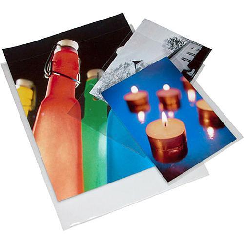 Print File Polypropylene Presentation Pocket with 1 16" Lip - 4 x 5" - 6mil Thick - 25 Pack