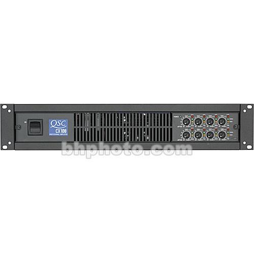 QSC CX108V - 8-Channel Rackmount Power Amplifier - 100 Watts per Channel @ 70V