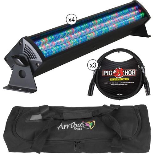 American DJ Mega Bar 50 RGB Quad Kit with Case and DMX Cables